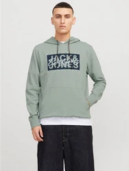 Jack & Jones Sweatshirt JJCOLTON Dunkelgrün/Grün/Hellgrün