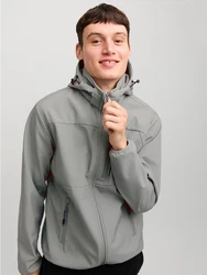 JACK & JONES Jacke 'JJTheo' Hellgrau/Dunkelgrau/Grau