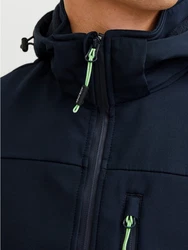 JACK & JONES Jacke 'JJTheo' nachtblau/weiß