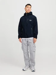 JACK & JONES Jacke 'JJTheo' nachtblau/weiß