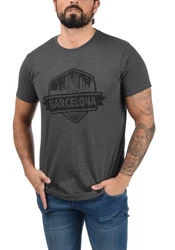 !Solid Print-Shirt SDCimo Grau/Dunkelgrau