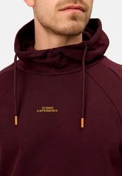 Indicode Kapuzenpullover INVir Dunkelrot/Bordeaux
