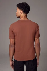 Next T-Shirt Slim Fit Rundhals Rot/Orange/Braun