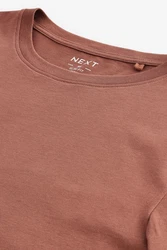 Next T-Shirt Slim Fit Rundhals Rot/Orange/Braun