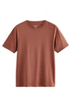 Next T-Shirt Slim Fit Rundhals Rot/Orange/Braun