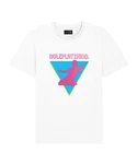 Bolzplatzkind T-Shirt Straddle 80er Jahre Weiß/Grau/Creme/Rosa