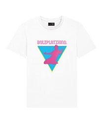 Bolzplatzkind T-Shirt Straddle 80er Jahre Weiß/Grau/Creme/Rosa