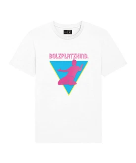 Bolzplatzkind T-Shirt Straddle 80er Jahre Weiß/Grau/Creme/Rosa Bolzplatzkind T-Shirt Straddle 80er Jahre Weiß/Grau/Creme/Rosa