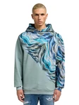 CARLO COLUCCI Hoodie Draicchio Grau/Türkis/Blau