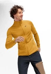 Maier Sports Fleecejacke Sinaia Midlayer Braun/Gelb