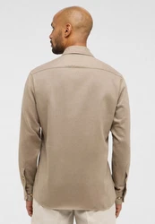 Eterna Langarmhemd MODERN FIT EASY IRON Beige/Khaki/Braun