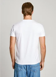Pepe Jeans T-Shirt mit Markenprint Grün/Grau/Beige/Weiß