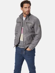 BABISTA Lederjacke CORIETTA mit sieben praktischen Taschen grau