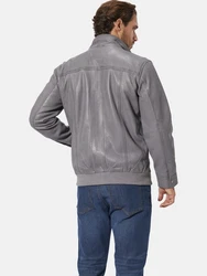 BABISTA Lederjacke CORIETTA mit sieben praktischen Taschen grau