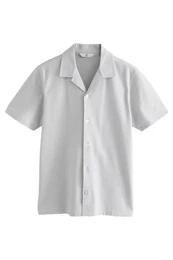 Poloshirt Strukturiertes Jerseyhemd 100% Baumwolle-Slim Fit (1-tlg)