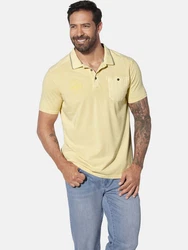 Jan Vanderstorm Poloshirt GUNHELM mit Brusttasche Gelb