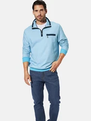 Babista Sweatshirt GALRON mit Reißverschlusstasche blau/hellblau