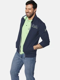 Sweatjacke JAVALD mit seitlichen Leistentaschen