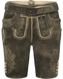 Trachtenlederhose Kurze Lederhose mit Grtel