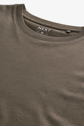 Next Essential T-Shirt mit Rundhalsausschnitt Dunkelgrün/Khaki