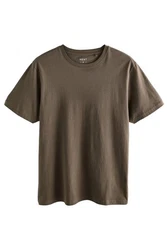 Next Essential T-Shirt mit Rundhalsausschnitt Dunkelgrün/Khaki