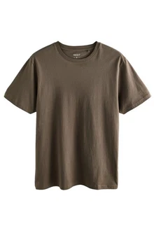 Next Essential T-Shirt mit Rundhalsausschnitt Dunkelgrün/Khaki