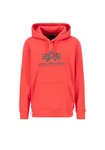 Alpha Industries Kapuzenpullover Basic Hoodie Herren Rot/Orange