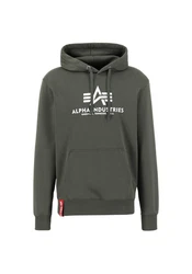 Alpha Industries Kapuzenpullover Basic Hoodie Herren Dunkelgrün/Hellgrau/Grün