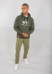 Alpha Industries Kapuzenpullover Basic Hoodie Herren Dunkelgrün/Hellgrau/Grün