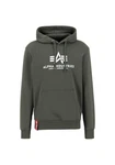 Alpha Industries Kapuzenpullover Basic Hoodie Herren Dunkelgrün/Hellgrau/Grün