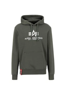 Alpha Industries Kapuzenpullover Basic Hoodie Herren Dunkelgrün/Hellgrau/Grün