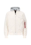Alpha Industries Bomberjacke MA-1 TT Two Tone Hood Weiß/Beige/Khaki