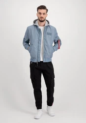 Alpha Industries Bomberjacke MA-1 TT Two Tone Hood Blau/Grau/Hellblau