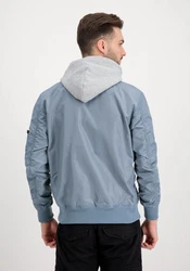 Alpha Industries Bomberjacke MA-1 TT Two Tone Hood Blau/Grau/Hellblau