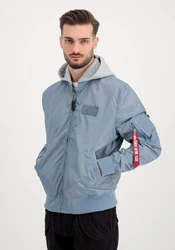 Alpha Industries Bomberjacke MA-1 TT Two Tone Hood Blau/Grau/Hellblau
