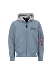 Alpha Industries Bomberjacke MA-1 TT Two Tone Hood Blau/Grau/Hellblau