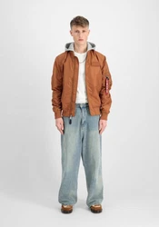 Alpha Industries Bomberjacke MA-1 TT Two Tone Hood Braun/Orange/Beige