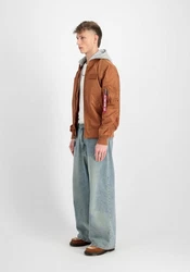 Alpha Industries Bomberjacke MA-1 TT Two Tone Hood Braun/Orange/Beige