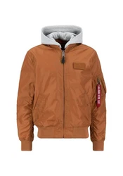 Alpha Industries Bomberjacke MA-1 TT Two Tone Hood Braun/Orange/Beige