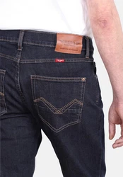 HERO by John Medoox 5-Pocket Jeans Portland Slim Straight Fit Dunkelblau/Lila