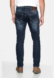 HERO by John Medoox 5-Pocket Jeans Portland Slim Straight Fit Dunkelblau/Blau/Hellblau/Lila