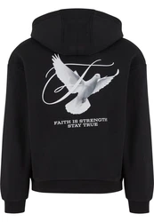 Upscale by Mister Tee Kapuzensweatshirt Faith Is Strength Fluffy Hoody 