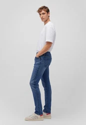 Mavi Skinny-Fit-Jeans JAKE Slim Jeans Blau/Weiß/Creme
