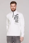 CAMP DAVID Sweater Weiß/Dunkelblau/Creme/Rot/Grau