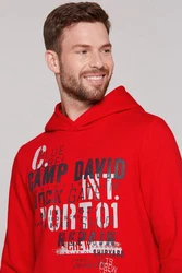 CAMP DAVID Kapuzensweatshirt Rot
