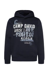 CAMP DAVID Kapuzensweatshirt Dunkelblau/Gelb