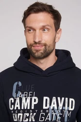 CAMP DAVID Kapuzensweatshirt Dunkelblau/Gelb