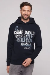 CAMP DAVID Kapuzensweatshirt Dunkelblau/Gelb
