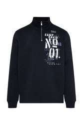 CAMP DAVID Sweatshirt marine/hellblau/weiß