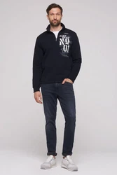 CAMP DAVID Sweatshirt marine/hellblau/weiß